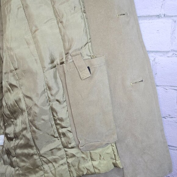 J CREW BARN STYLR JACKET SIZE LARGE DRAB GREEN LINED BUTTON-UP BARN COAT EUC - Picture 9 of 11